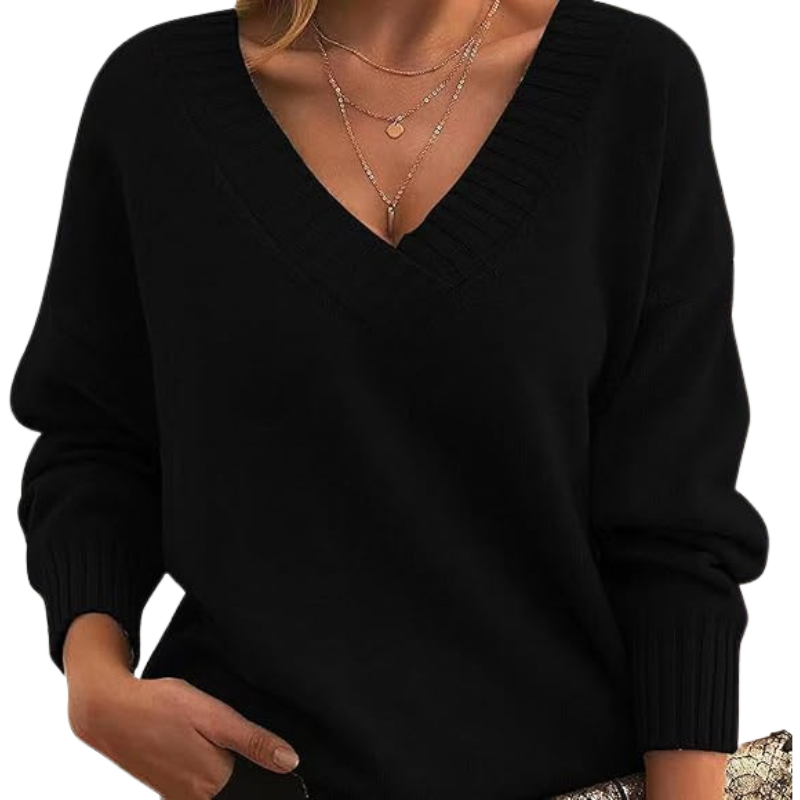 Maison Mary™ | Elegant V-Neck Knitted Sweater