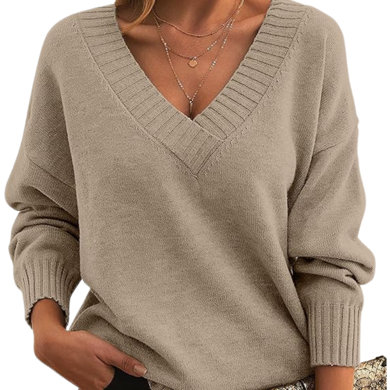 Maison Mary™ | Elegant V-Neck Knitted Sweater