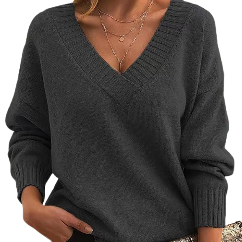 Maison Mary™ | Elegant V-Neck Knitted Sweater