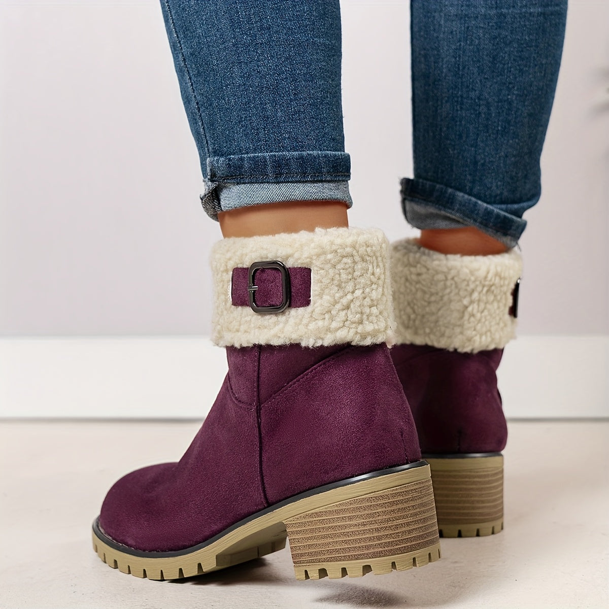 Maison Mary™ | Lynn Warm Fleece-Lined Ankle Boots