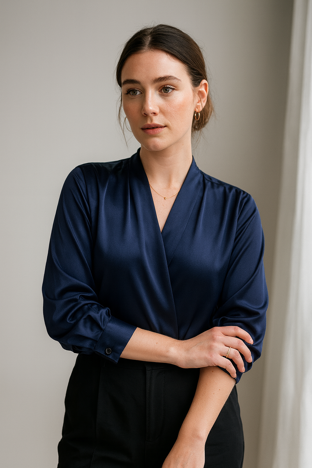 Maison Mary™ | Puff Sleeve Satin Blouse