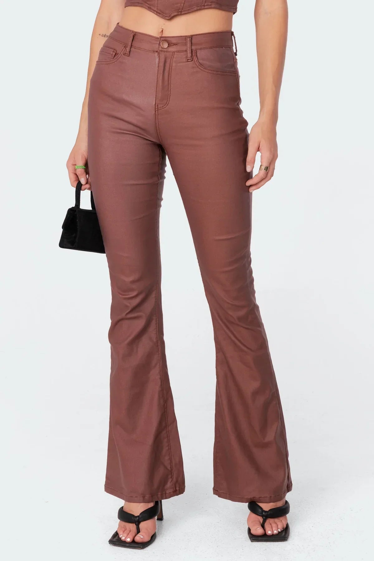 Stella Leather Flare Pants