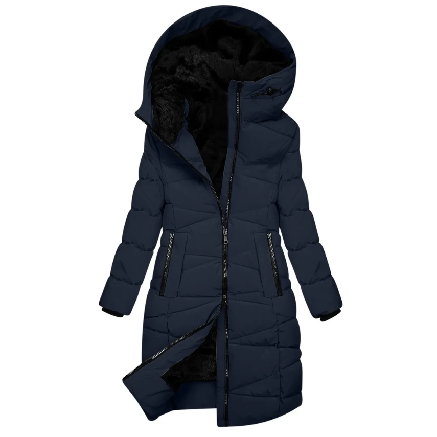 Florentina | Long Quilted Hooded Coat