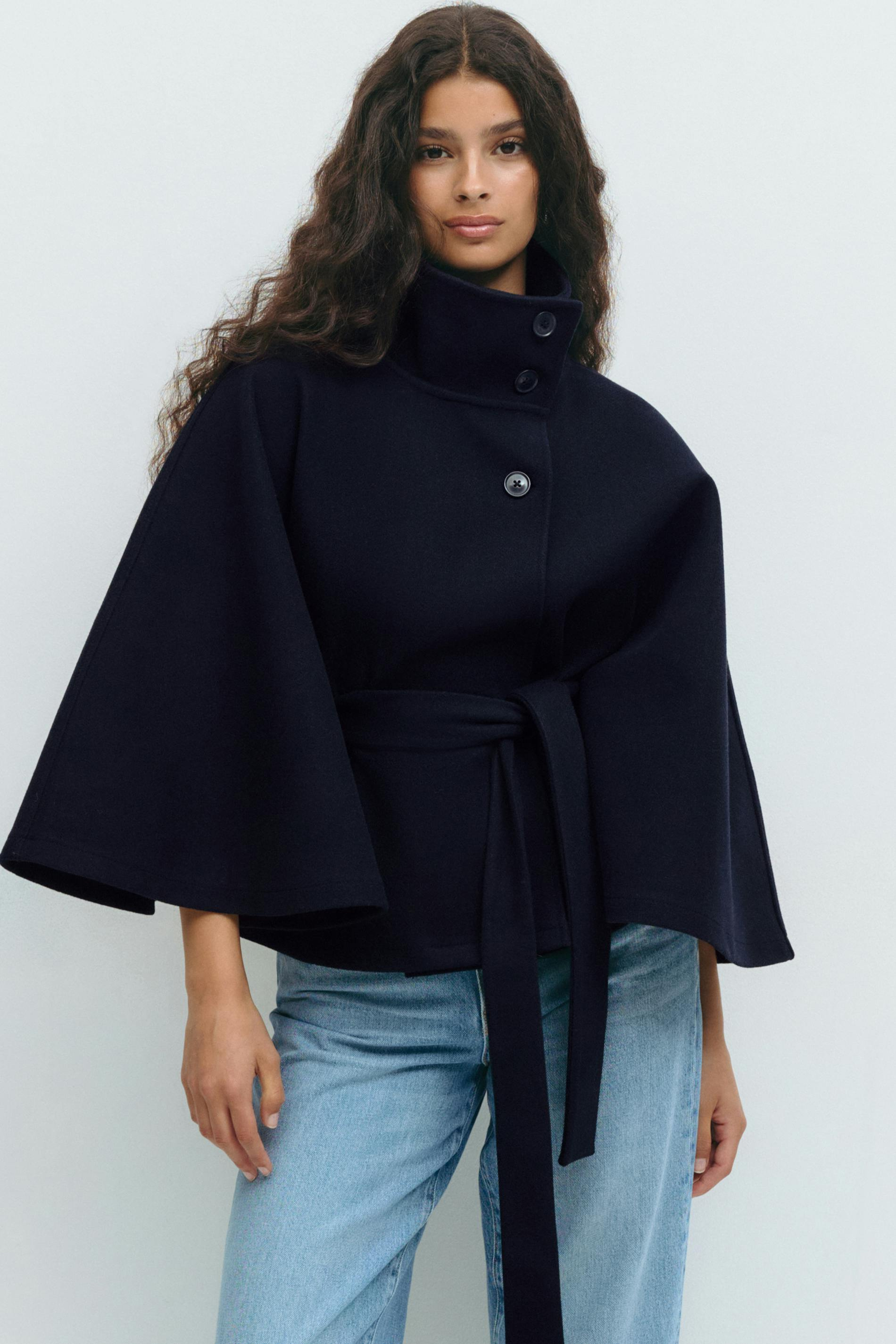 Maison Mary | Belted Cape Jacket