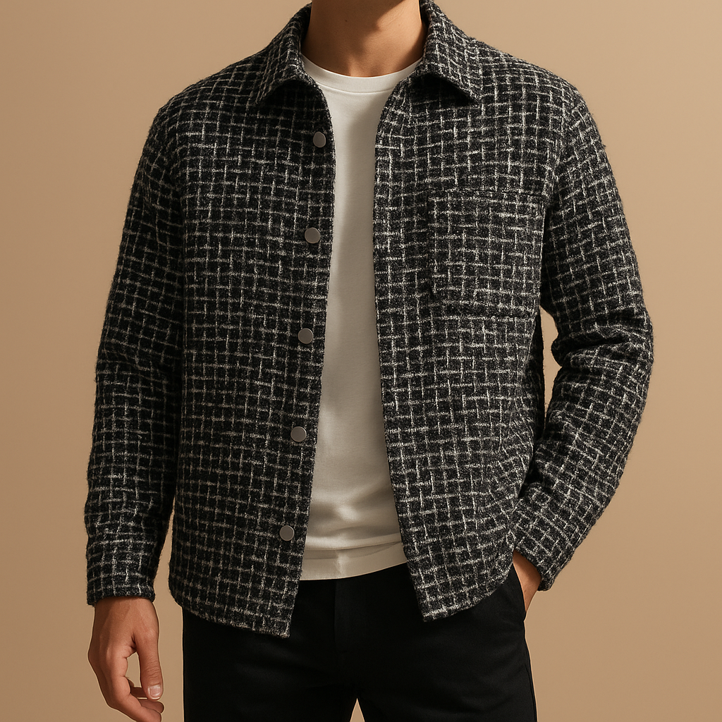 Houndstooth Tweed Shacket