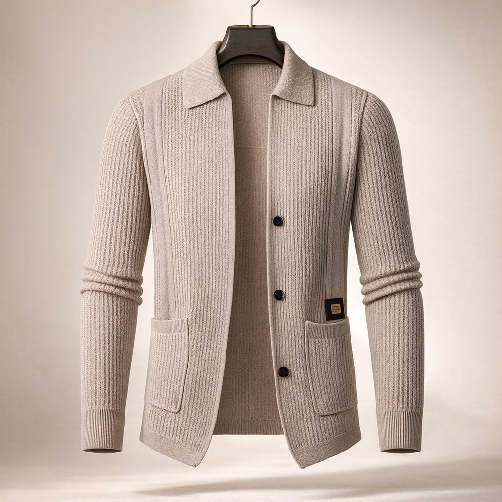 Marcello Textured Button Cardigan