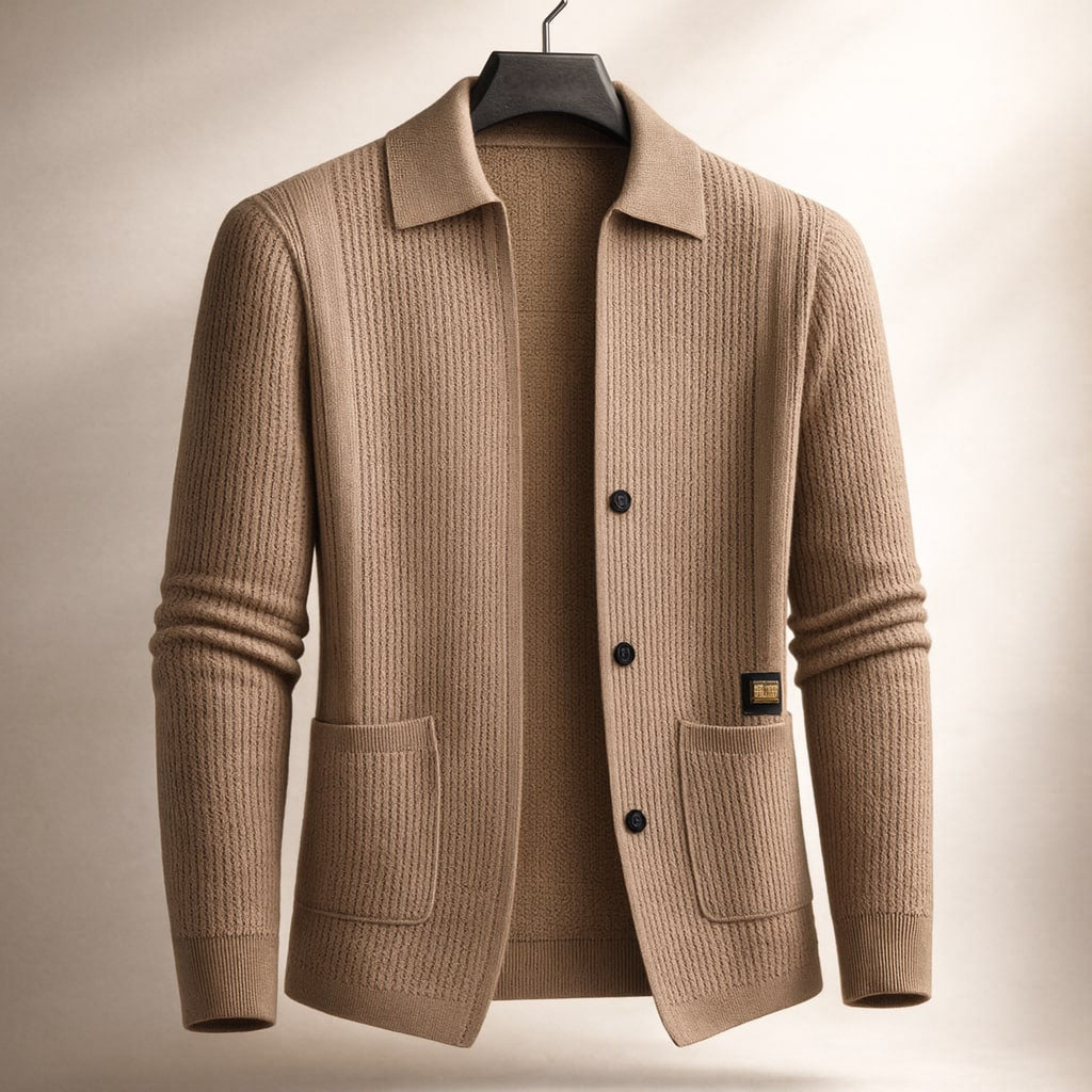 Marcello Textured Button Cardigan