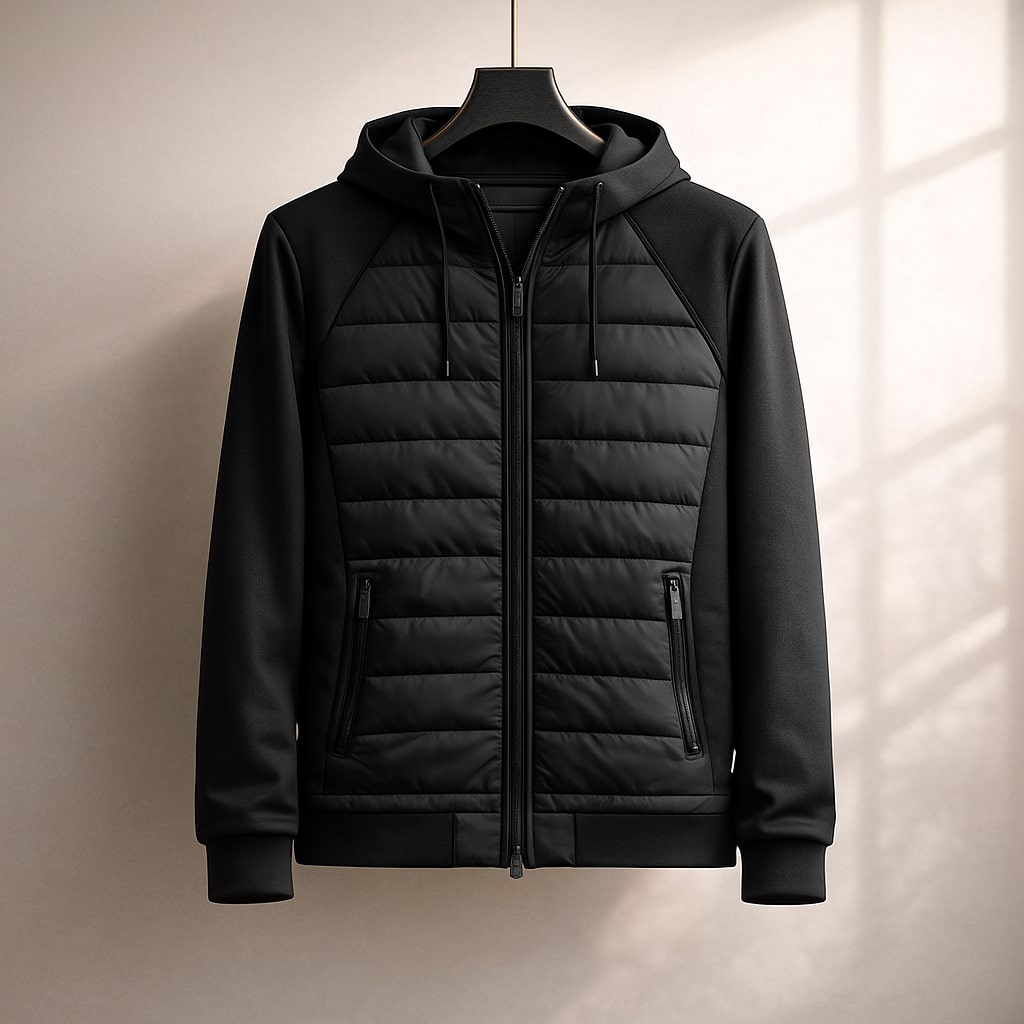 Matteo Quilted Zip Hoodie