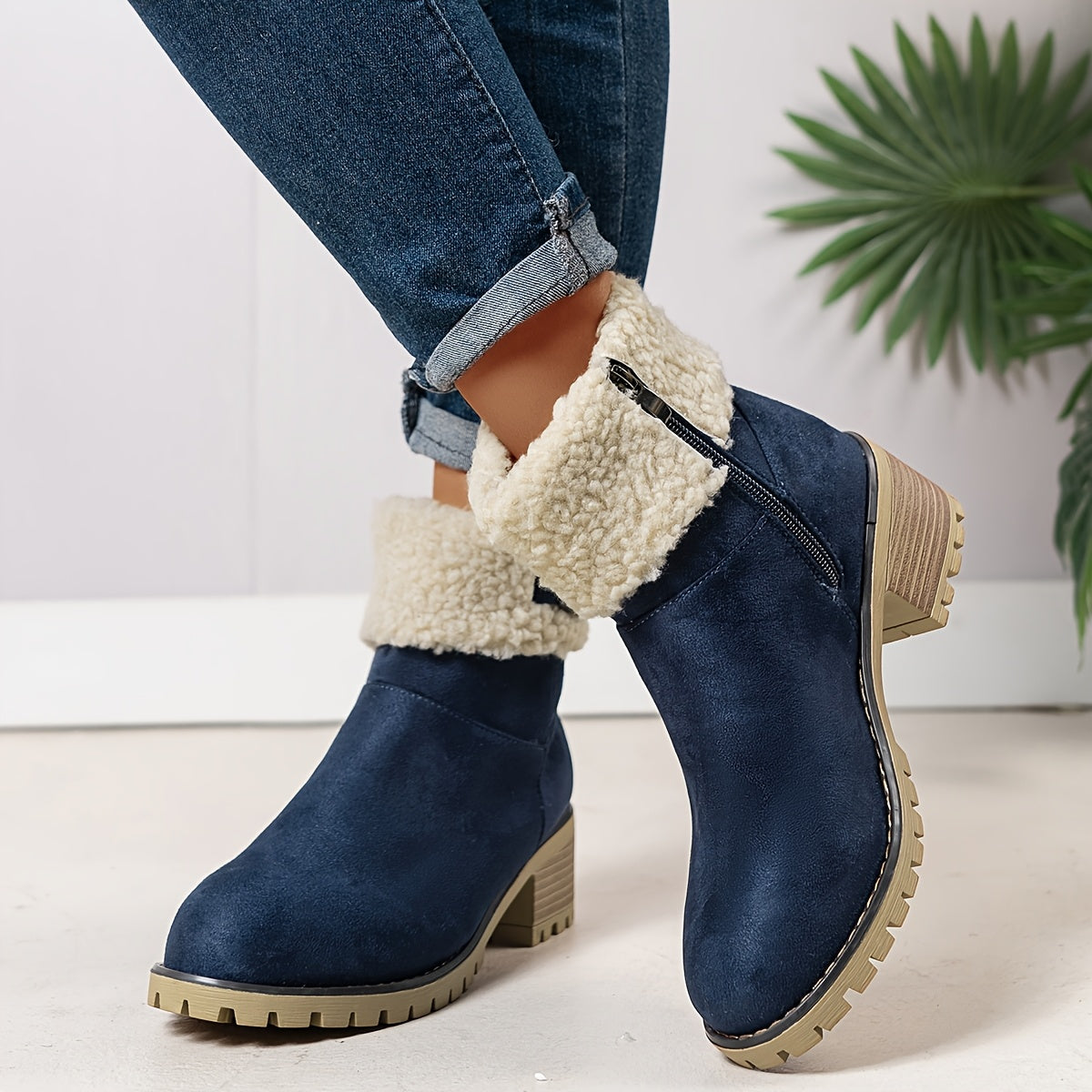 Maison Mary™ | Lynn Warm Fleece-Lined Ankle Boots