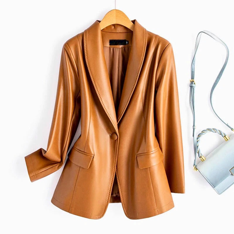 Ashley | Riviera Leather Blazer