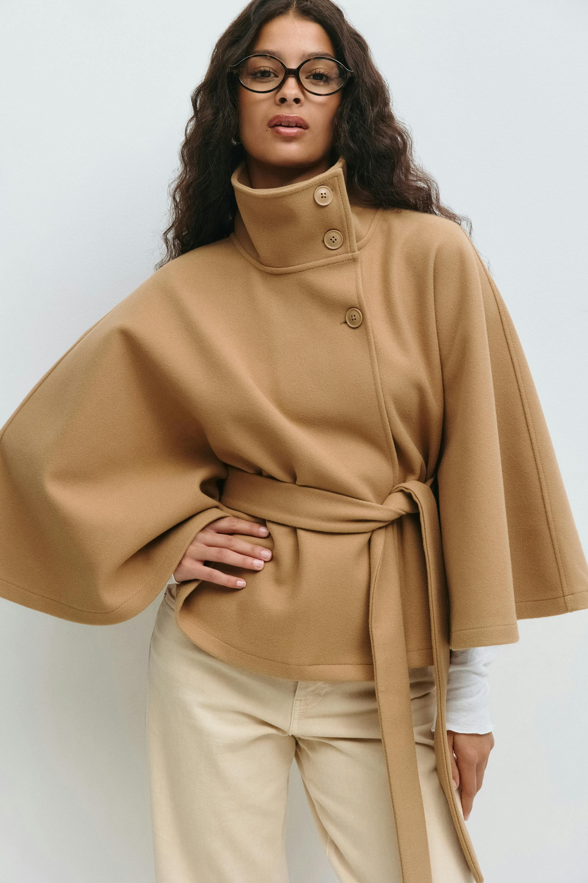 Maison Mary | Belted Cape Jacket