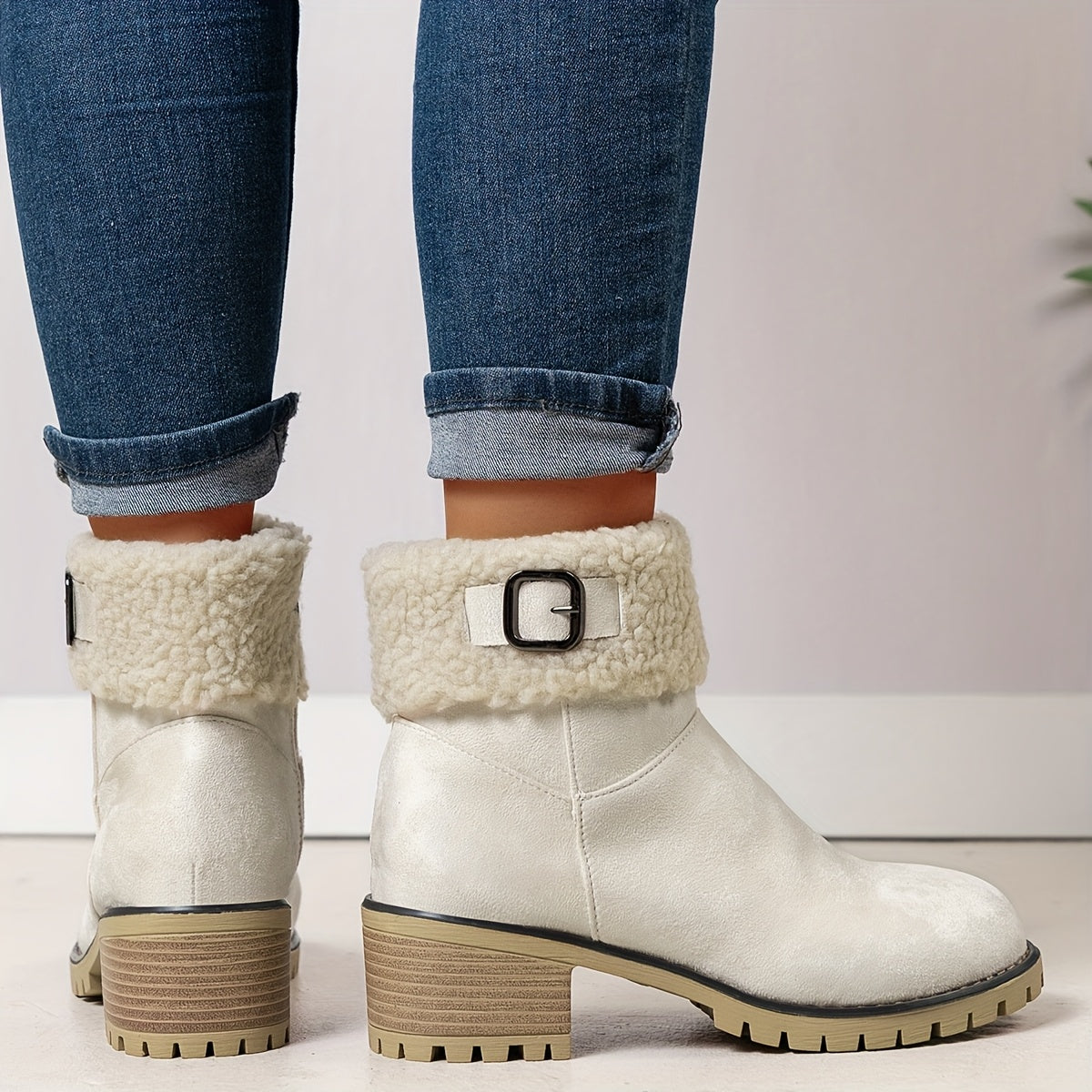 Maison Mary™ | Lynn Warm Fleece-Lined Ankle Boots