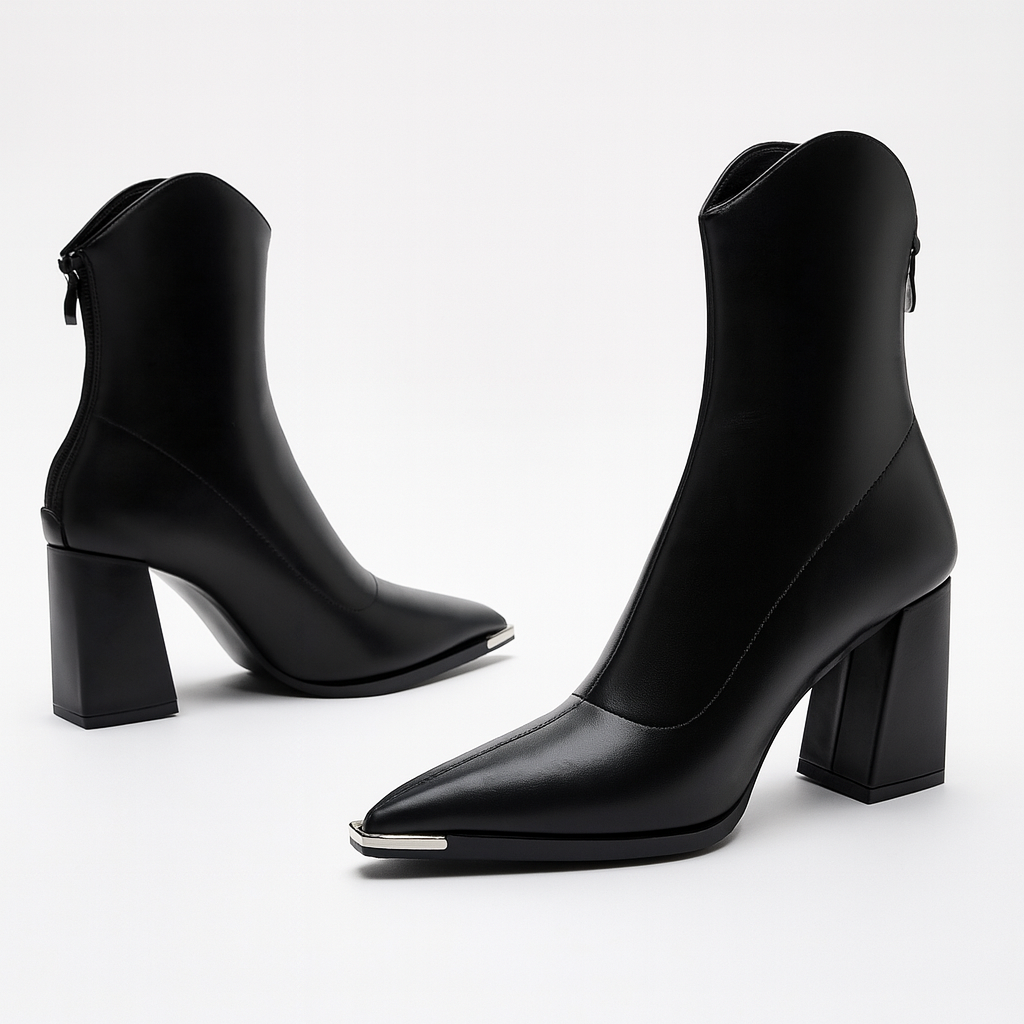 Tracy | Chrome Tip Chelsea Leather Boots
