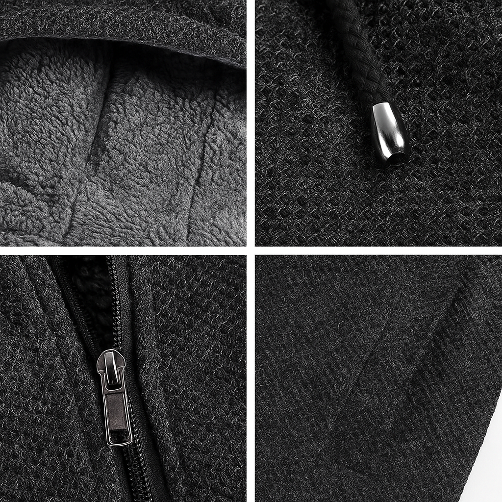 Kingsley | Textured Cotton-Blend Hooded Coat