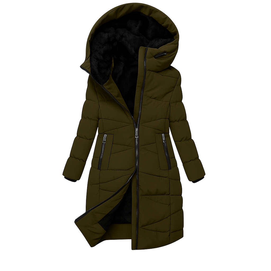Florentina | Long Quilted Hooded Coat