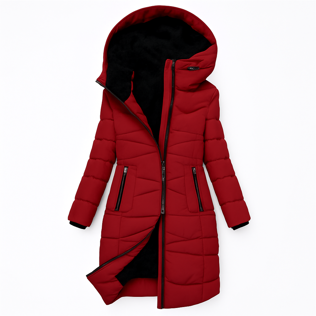 Florentina | Long Quilted Hooded Coat