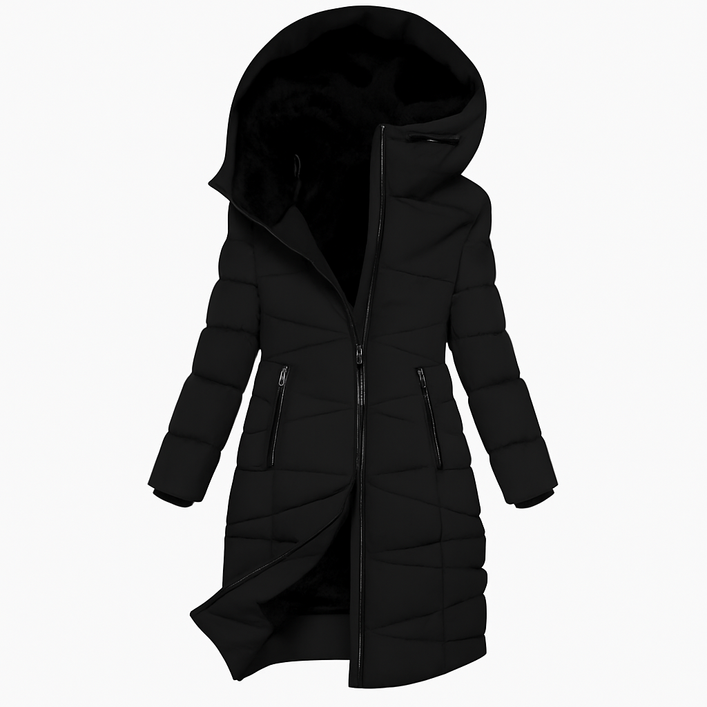 Florentina | Long Quilted Hooded Coat