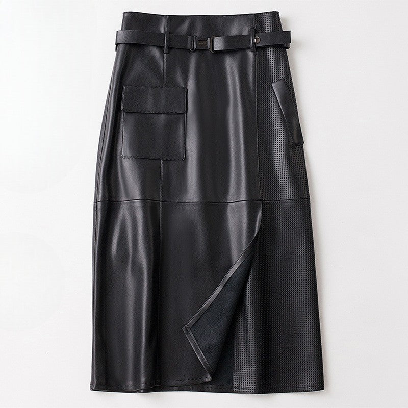 Vella | Sheepskin Leather Skirt