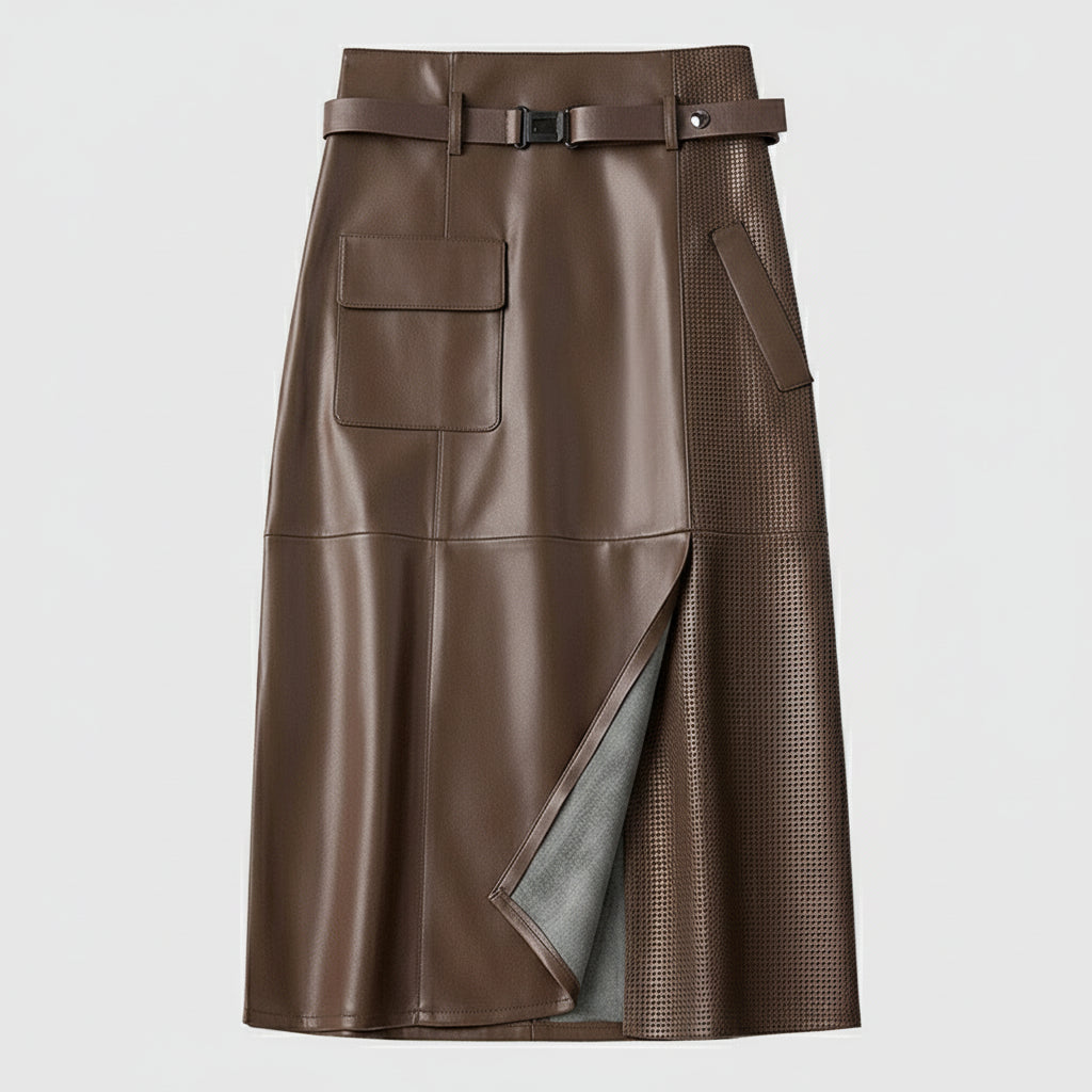 Vella | Sheepskin Leather Skirt