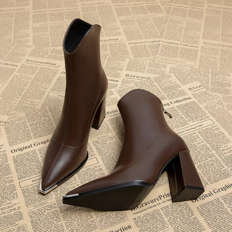 Tracy | Chrome Tip Chelsea Leather Boots