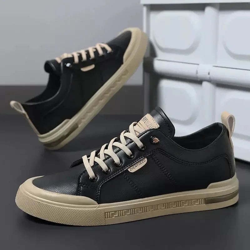 Clarendon Two-Tone Leather Sneakers