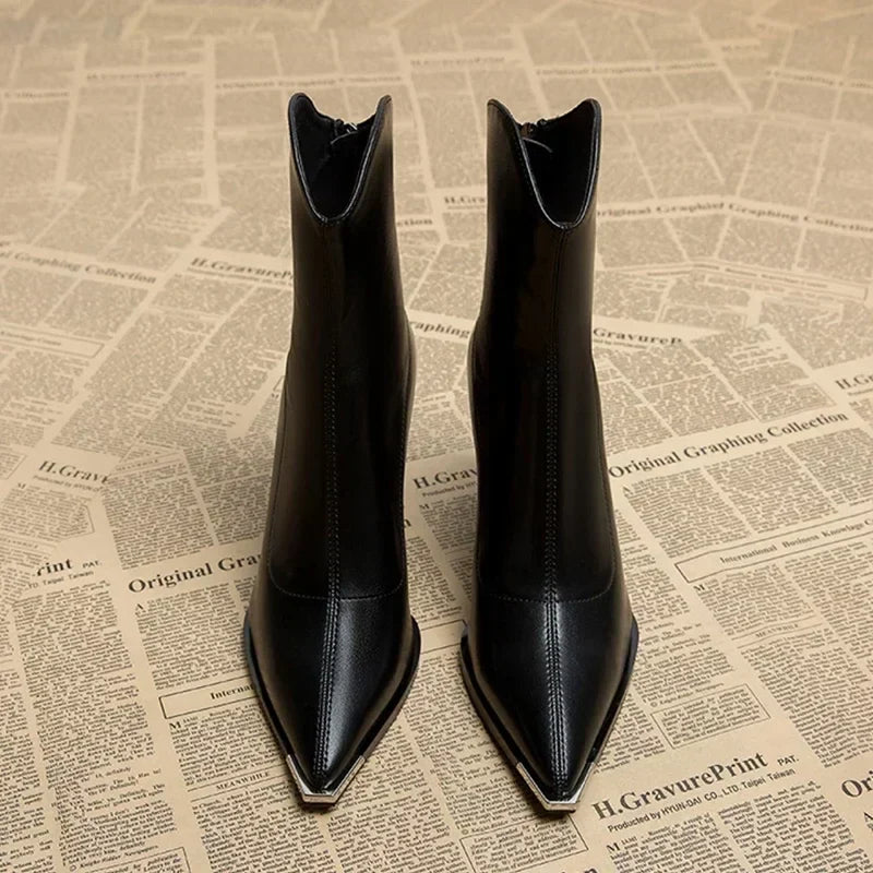 Tracy | Chrome Tip Chelsea Leather Boots