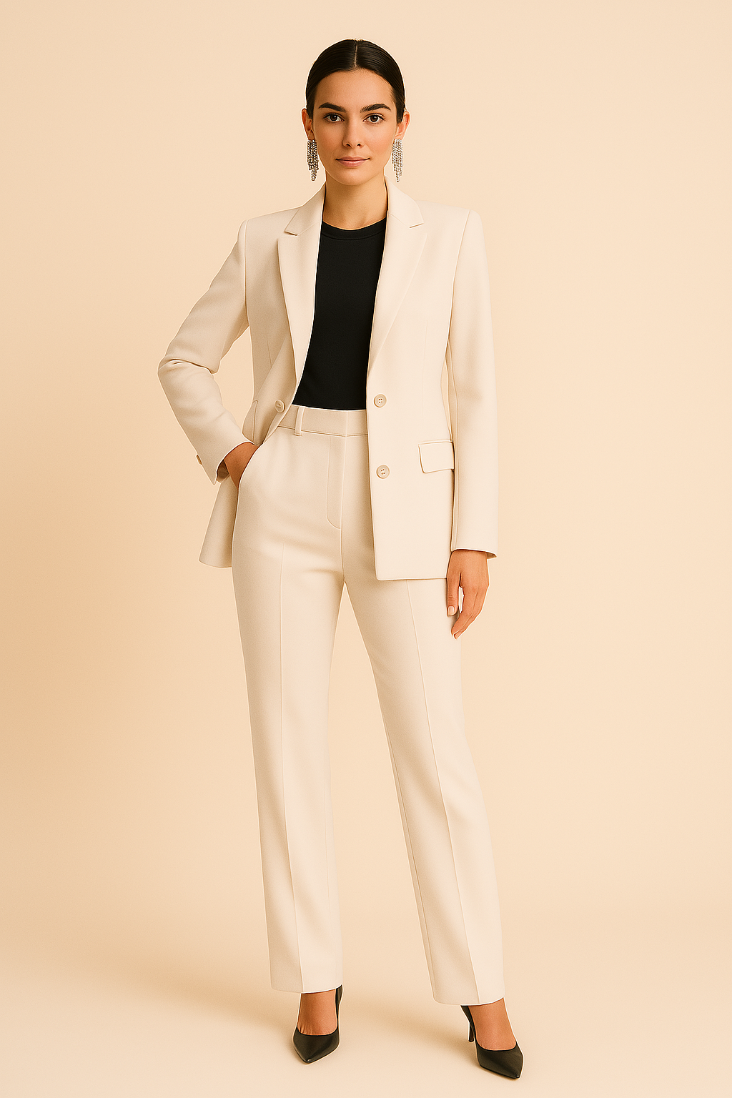 Maison Mary™ | Tailored Blazer & Pleated Trousers Set