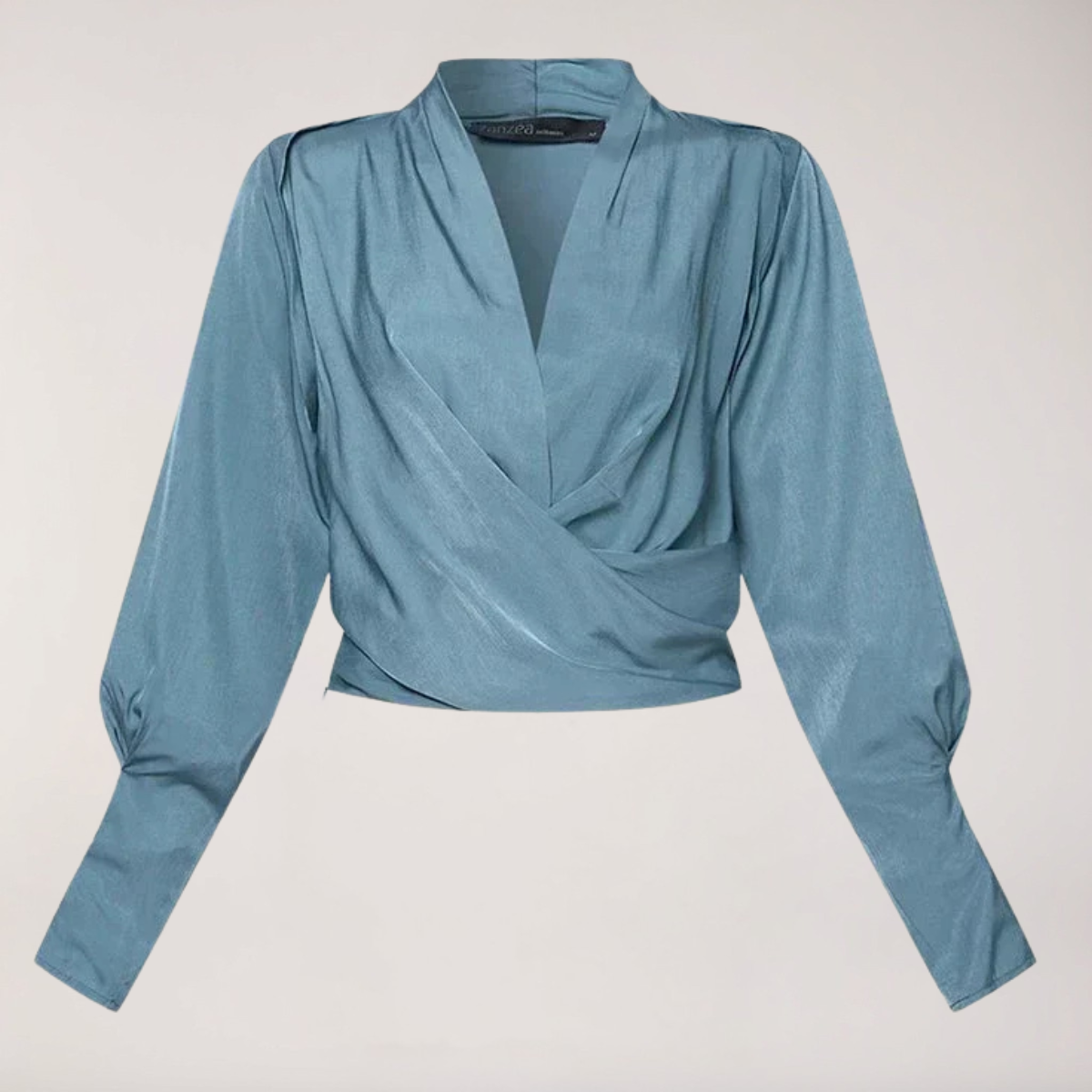 Maison Mary™ | Elegant V-Neck Blouse with Puff Sleeves