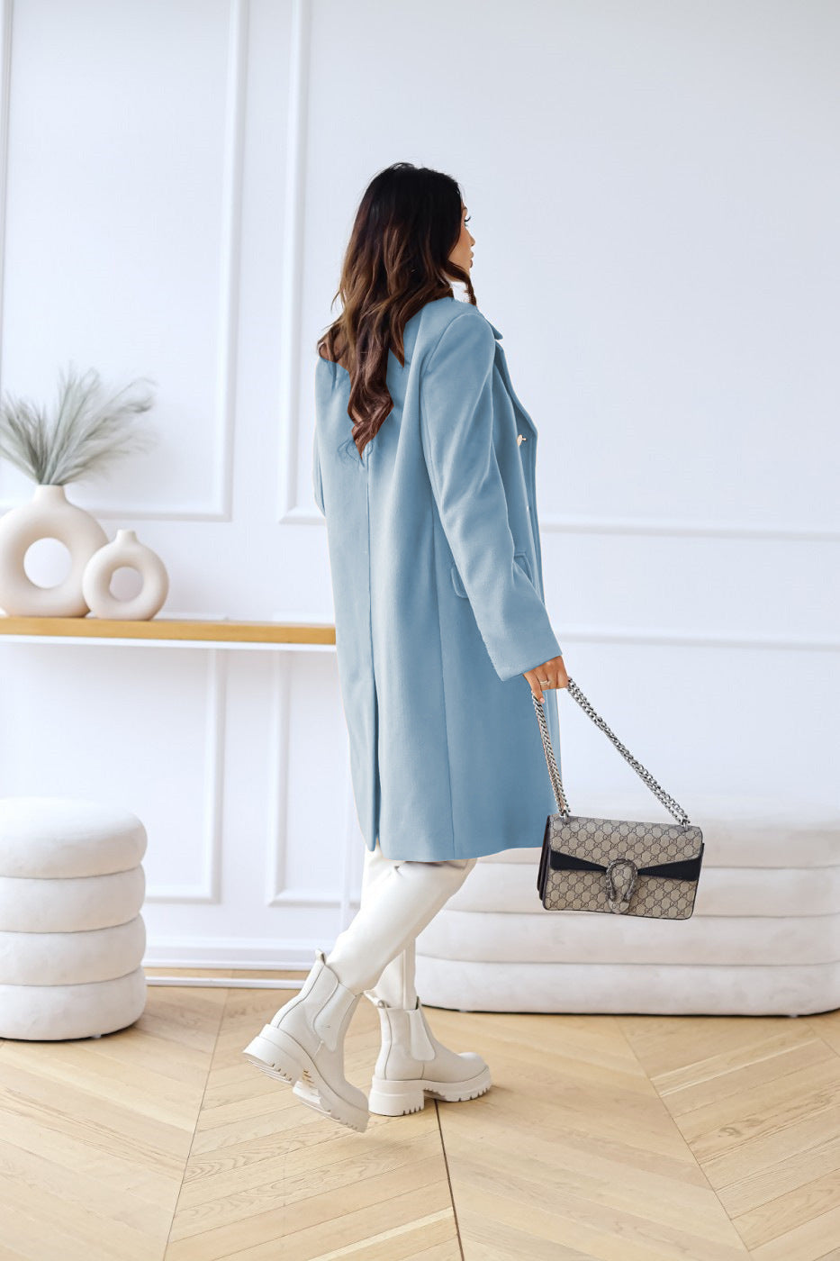 Maison Mary™ | Elegant Double-Breasted Long Coat