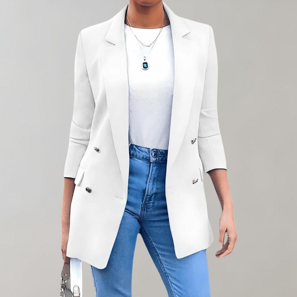 Maison Mary™ | Casual Double-Breasted Longline Blazer