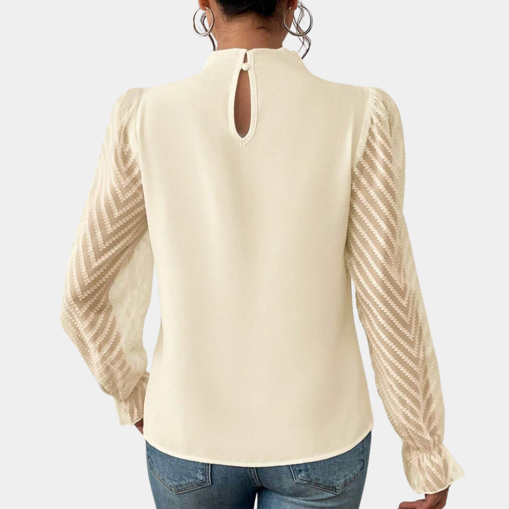 Maison Mary™ | Modern High-Neck Blouse
