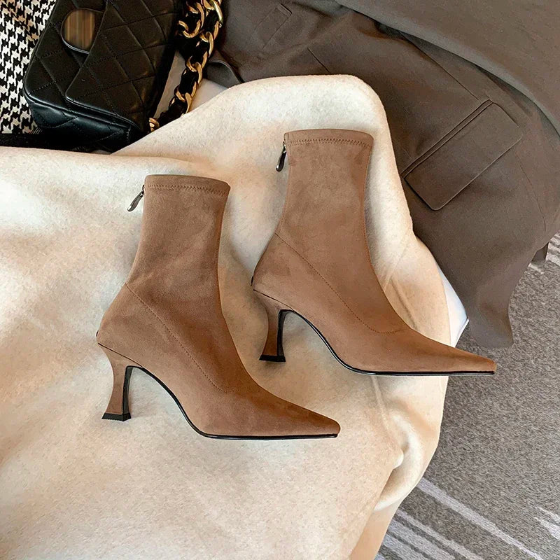 Maison Mary™ | Modern Pointed-Toe Ankle Boots