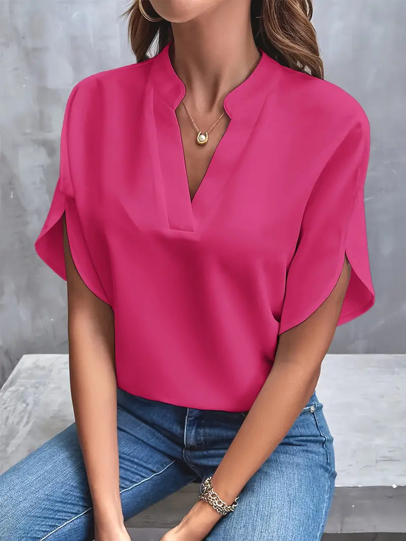 Maison Mary™ | Refined Lightweight V-Neck Blouse