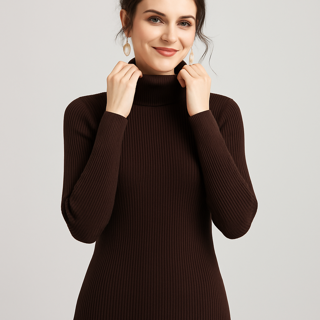 Maison Mary™ | Elegant Ribbed Turtleneck Sweater