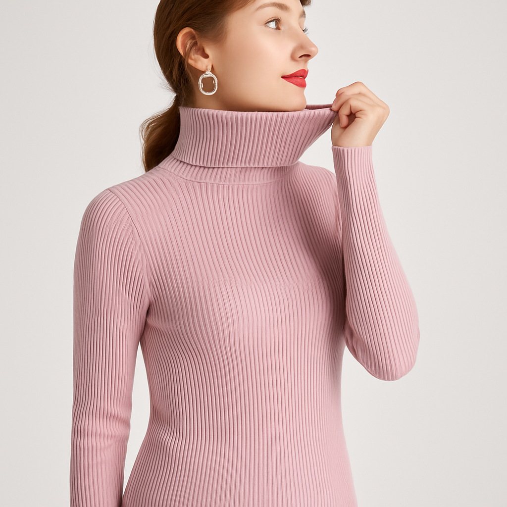 Maison Mary™ | Elegant Ribbed Turtleneck Sweater