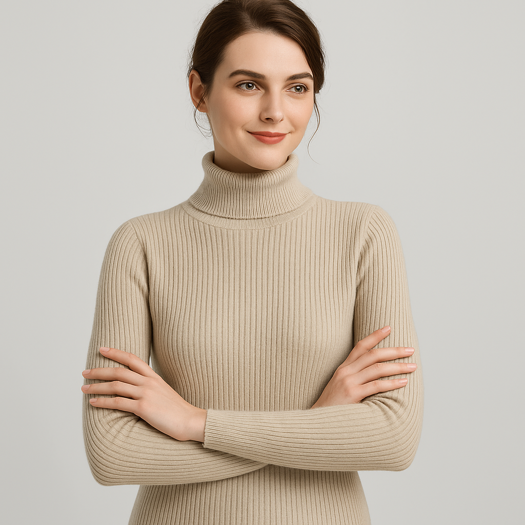 Maison Mary™ | Elegant Ribbed Turtleneck Sweater