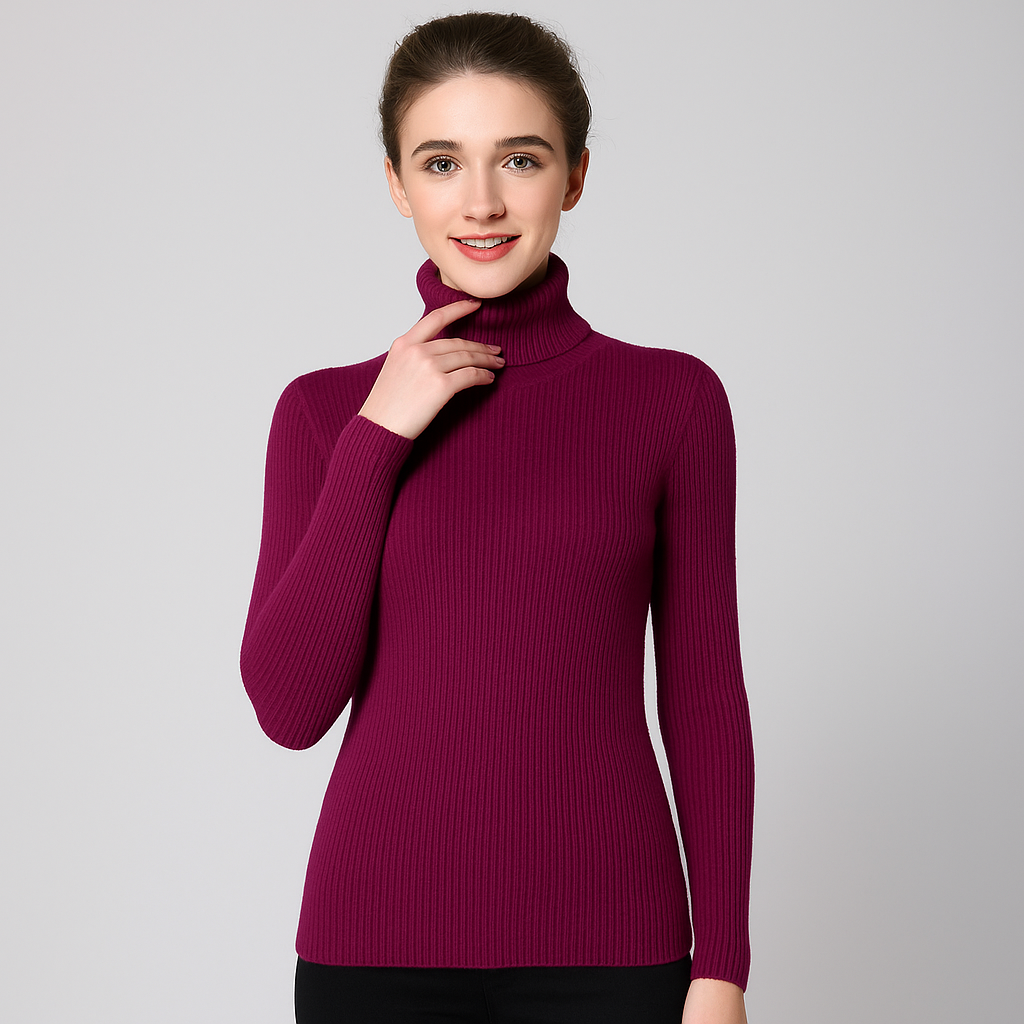Maison Mary™ | Elegant Ribbed Turtleneck Sweater