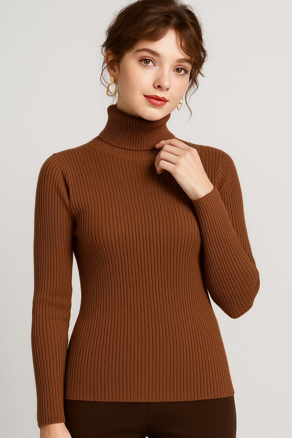 Maison Mary™ | Elegant Ribbed Turtleneck Sweater
