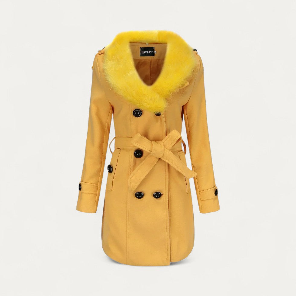 Maison Mary™ | Warm Trenchcoat with Faux Fur Collar