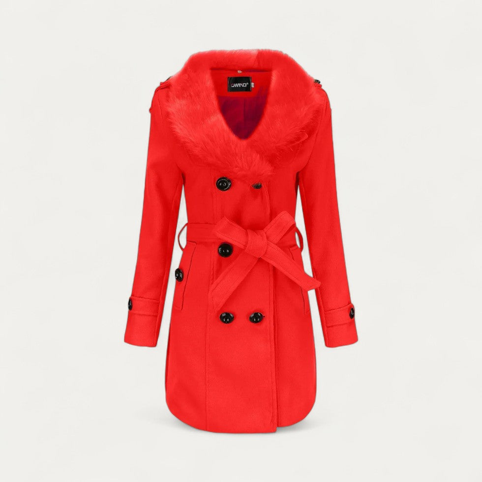 Maison Mary™ | Warm Trenchcoat with Faux Fur Collar