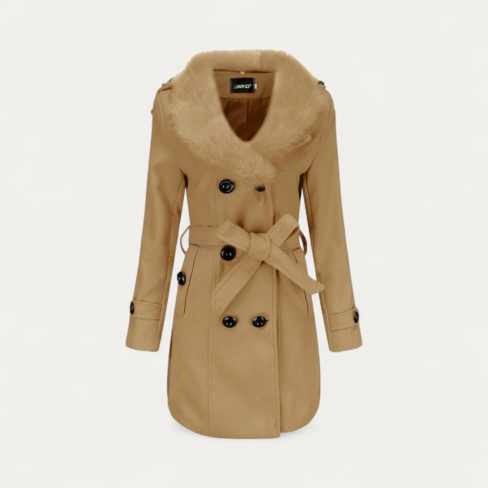 Maison Mary™ | Warm Trenchcoat with Faux Fur Collar
